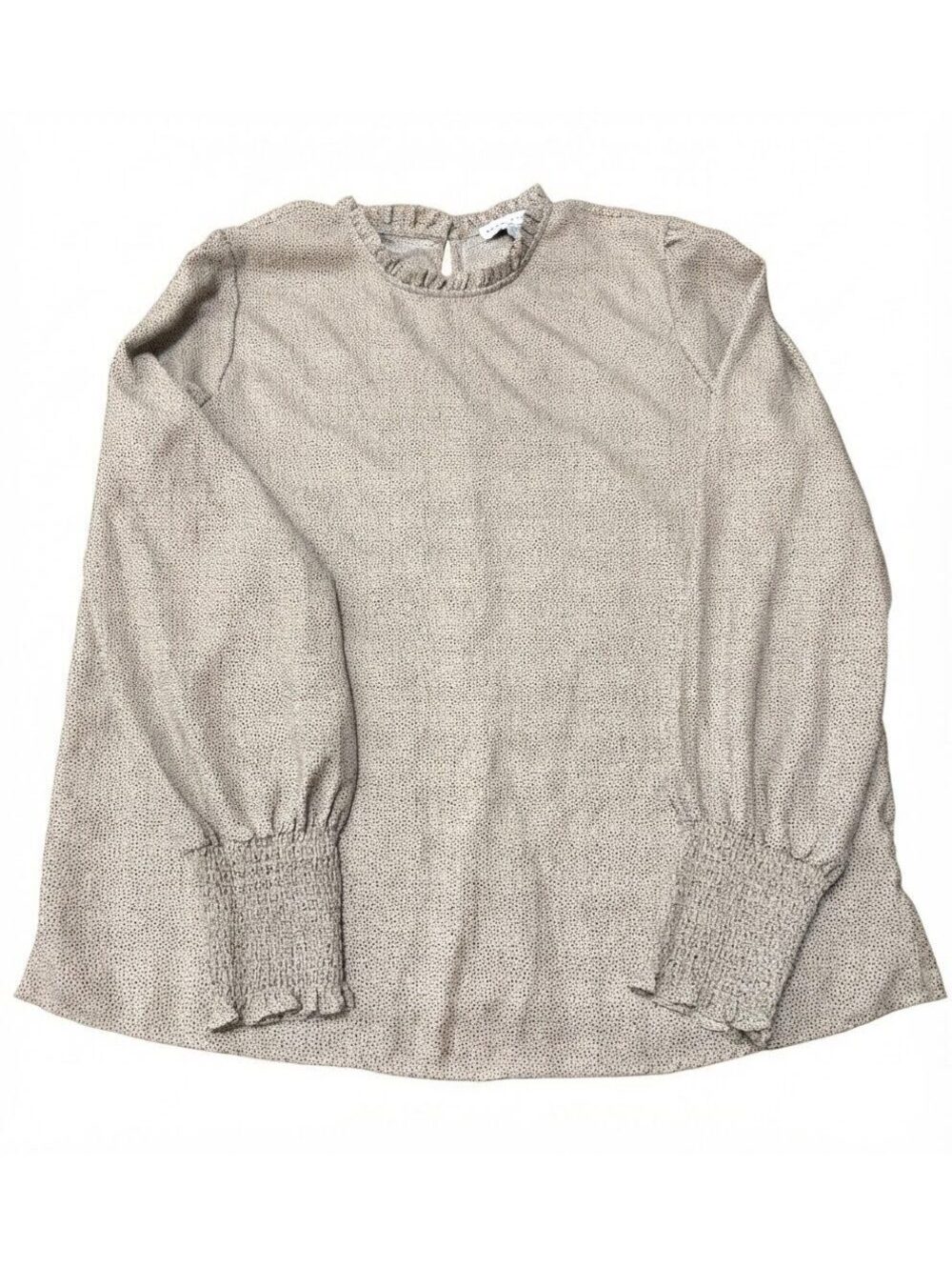 Maison d’Amélie Paris Polka Dot Smocked Cuff Blouse XL
